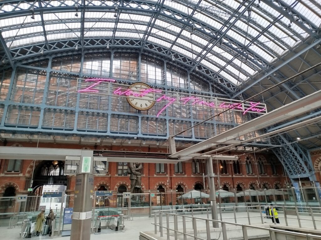 St Pancras "I want my time with you"