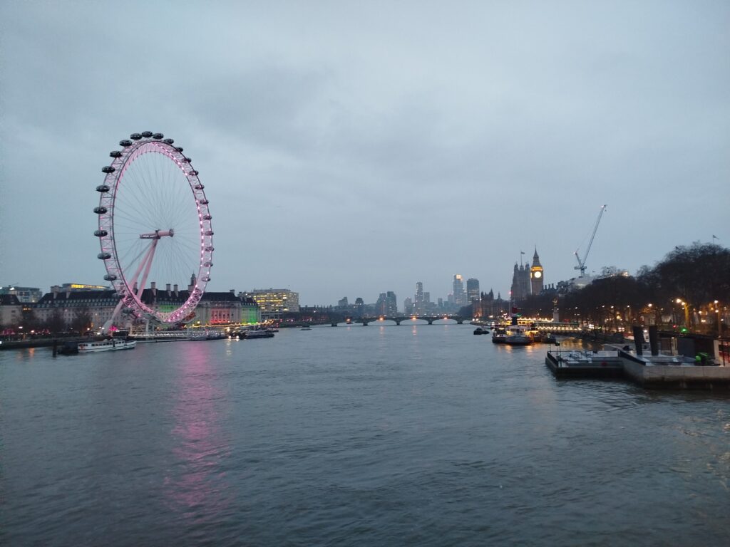 Le London eye et la Tamise